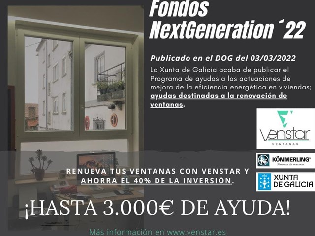 Nueva subvención de la Xunta de Galicia para renovar tus ventanas.